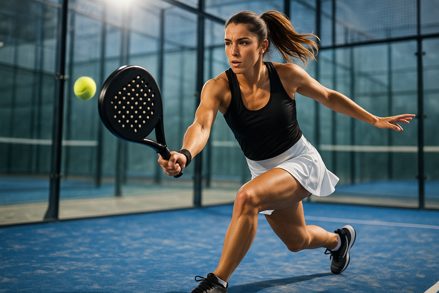 woman playing padel